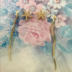 Long Tassel Drop Earrings for Women Gold Color Fashion Jewelry
